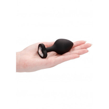 PLUG MEDIO DIAMOND HEART BUTT PLUG - LARGE - BLACK